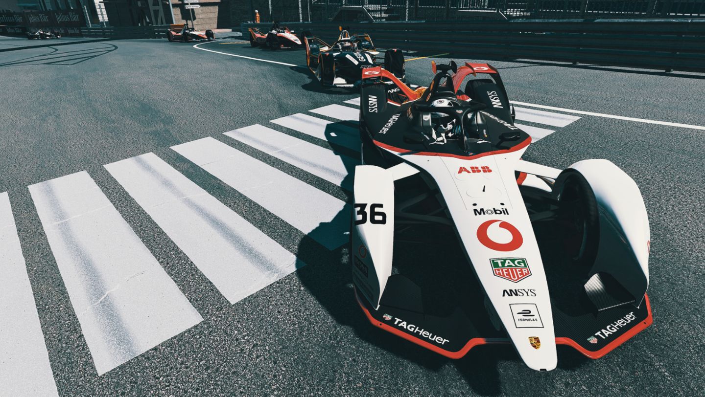 99X Electric, ABB FIA Formula E Championship, Race at Home Challenge, race 3, Monaco, 2020, Porsche AG
