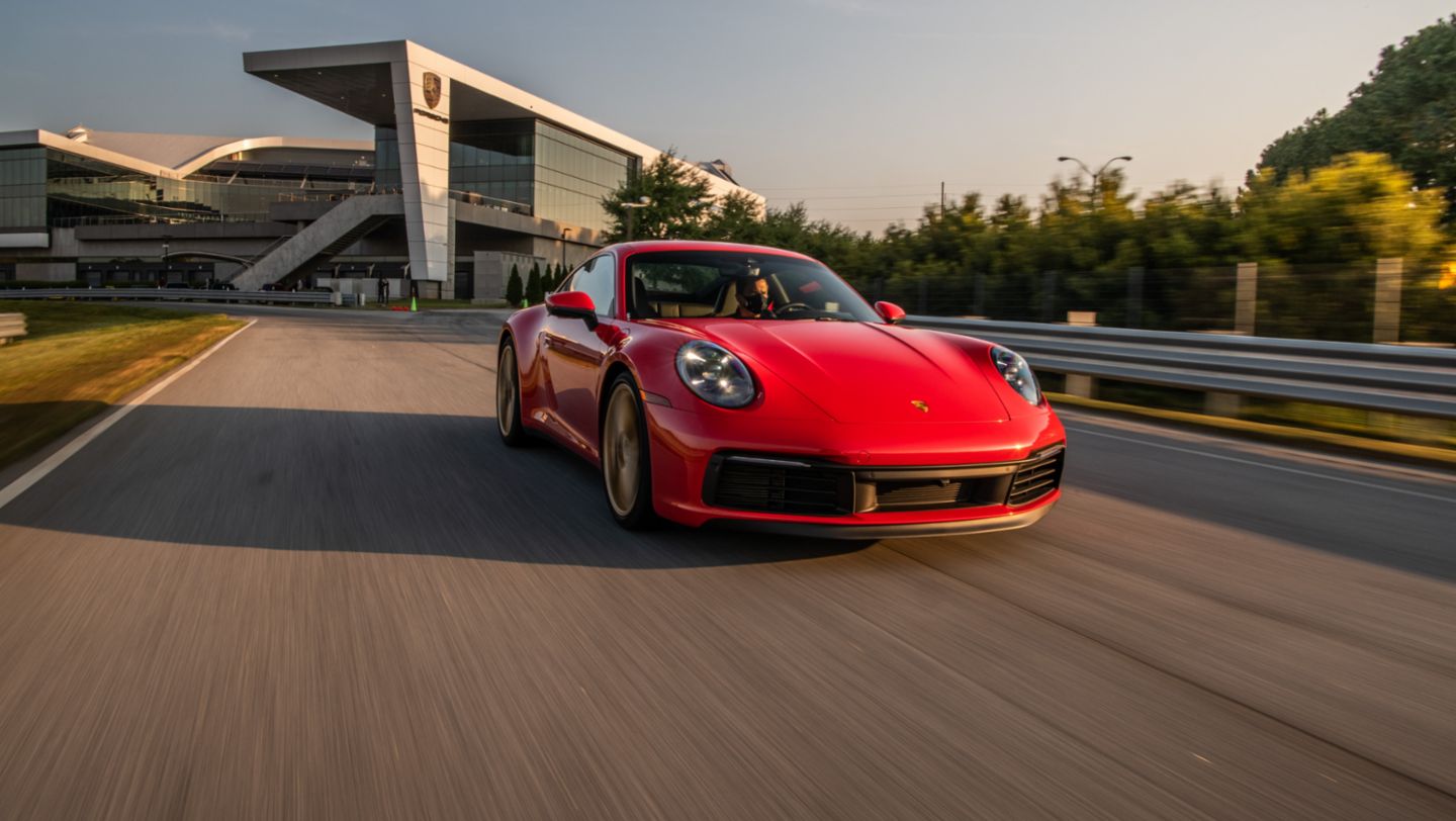 911 Carrera 4S, Guards Red, Porsche Experience Center Atlanta, 2021, PCNA