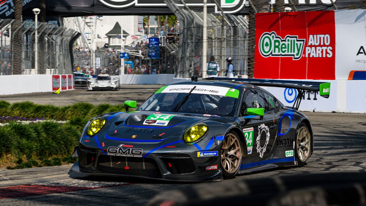 Porsche 911 GT3 R - GMG Racing - James Sofronas (USA) and Kyle Washington (USA), Long Beach, 2021, PCNA