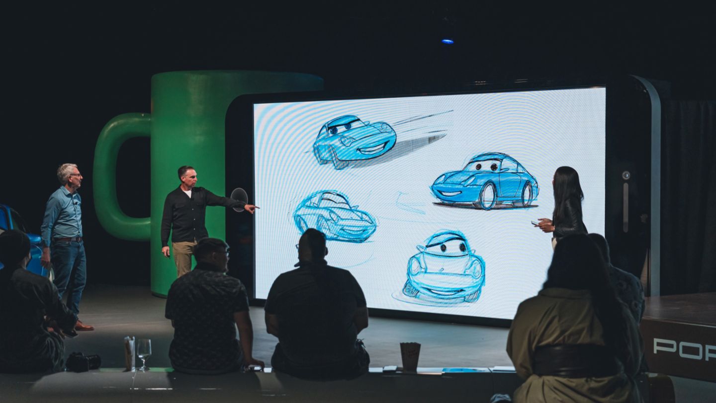 Bob Pauley, Jay Ward, Jade Logan, Sally Carrera concept, Porsche Unseen, SXSW, 2022, PCNA