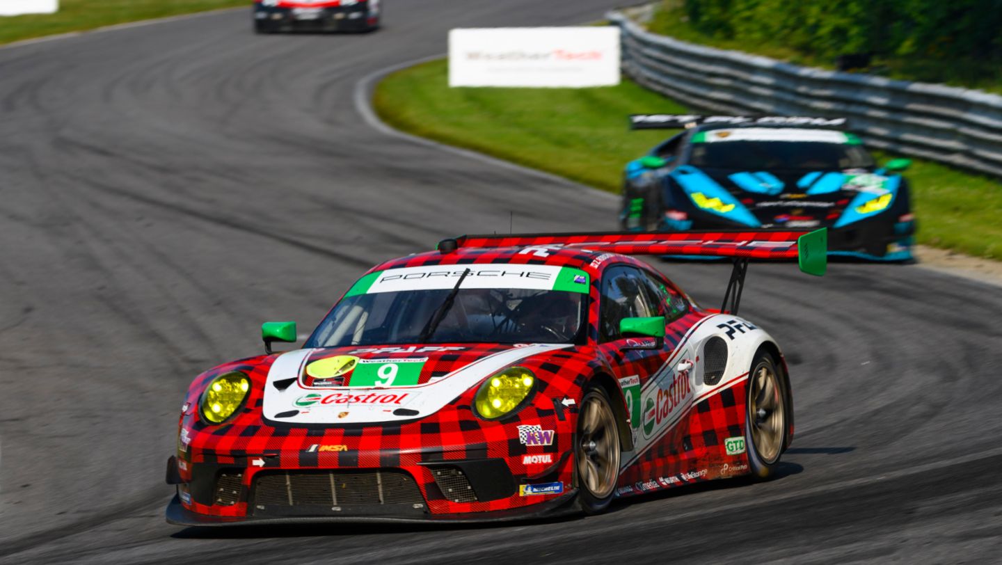 Pfaff Motorsports earns the first IMSA GTD class win for the Porsche 911 GT3 R at Lime Rock Park, 2019, PCNA