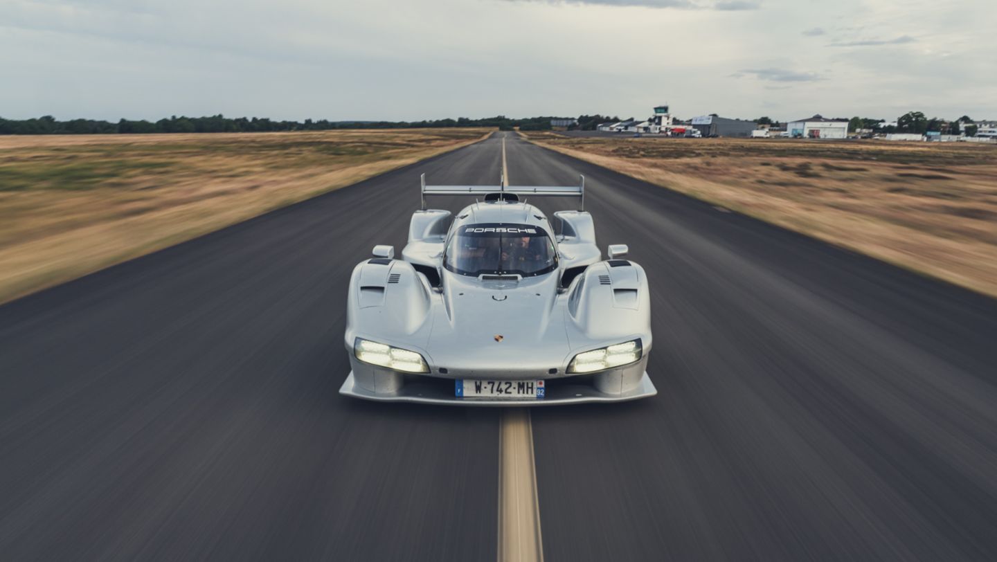 Porsche 963 RSP on the runway at Le Mans Arnage Airport