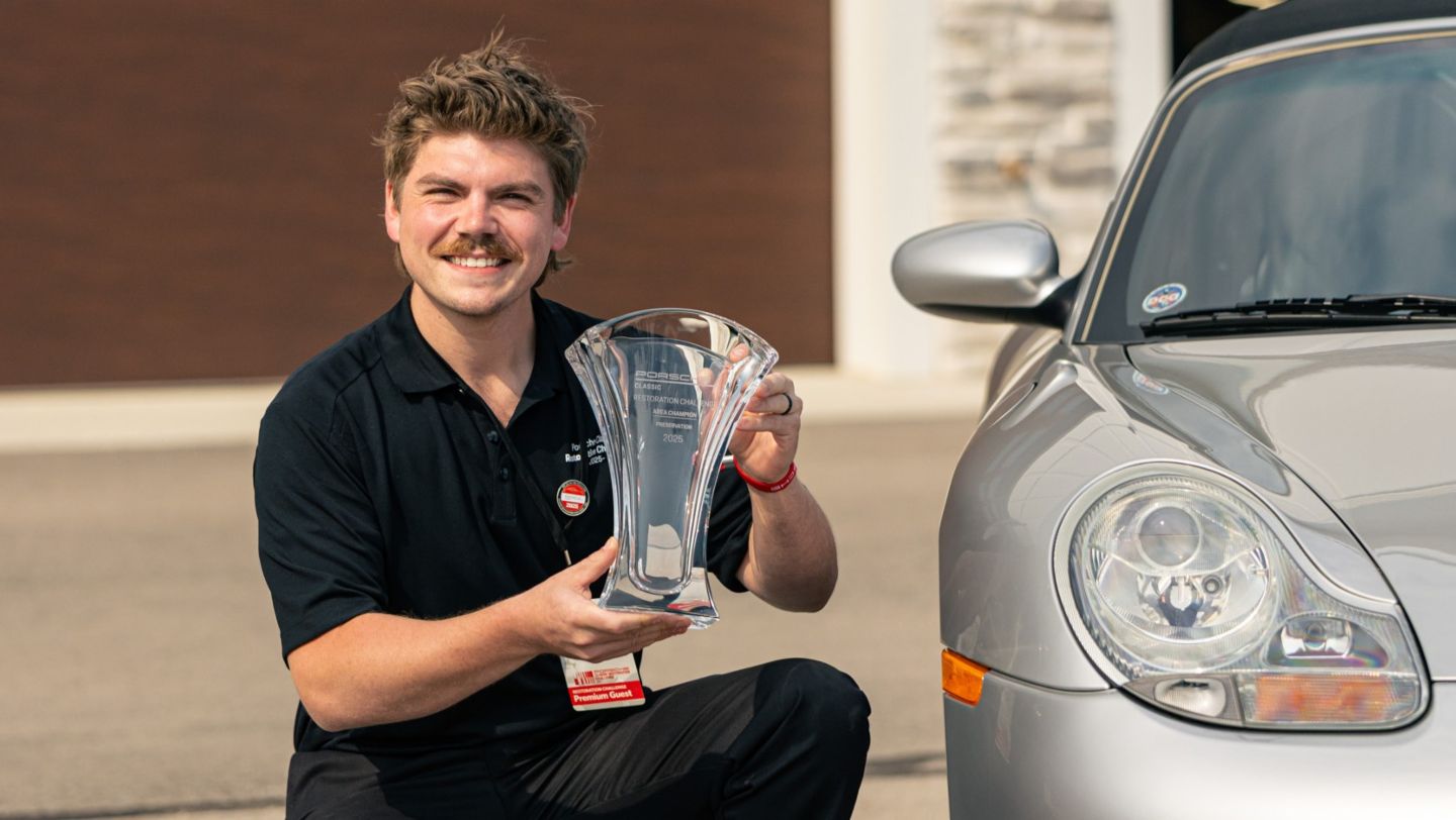 Porsche Louisville wins the 2025 Porsche Restoration Challenge Preservation Award for Area South-Central with their 2002 Boxster S