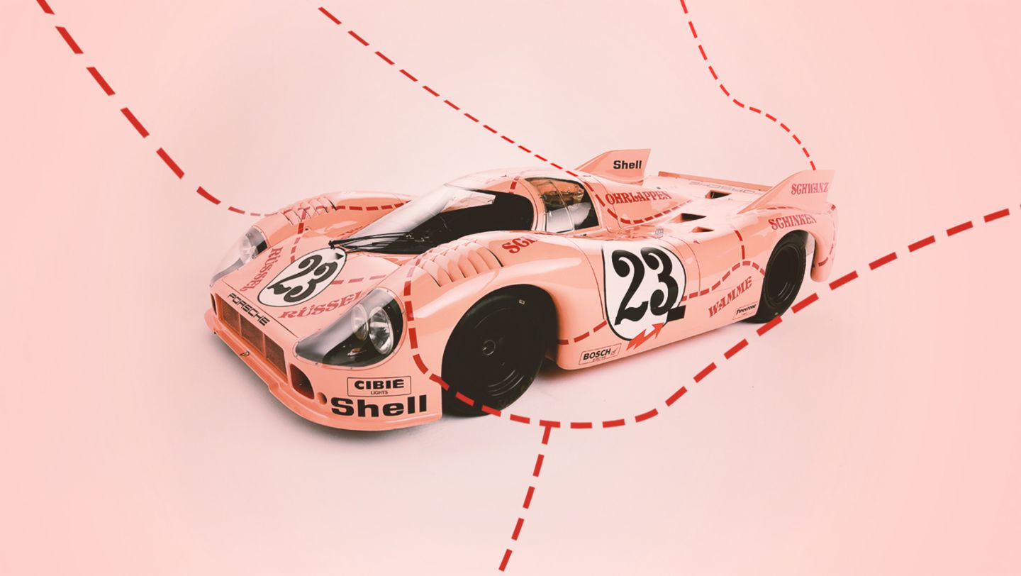 917/20 im rosa „Sau“-Anstrich, 2019, Porsche AG  