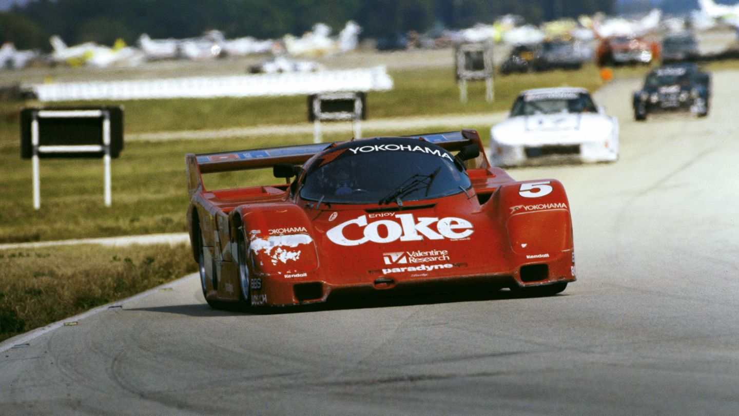 Porsche Typ 962, Nr. 5: Bob Akin, Hans-Joachim Stuck und Jo Gartner, Rennen in Sebring (12 Std.), 1986, Porsche AG