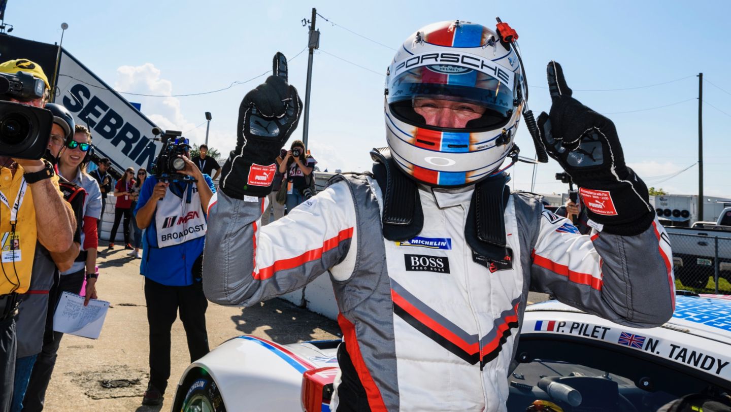 Patrick Pilet, Porsche GT Team, qualifying, round two, IMSA, Sebring, 2019, Porsche AG