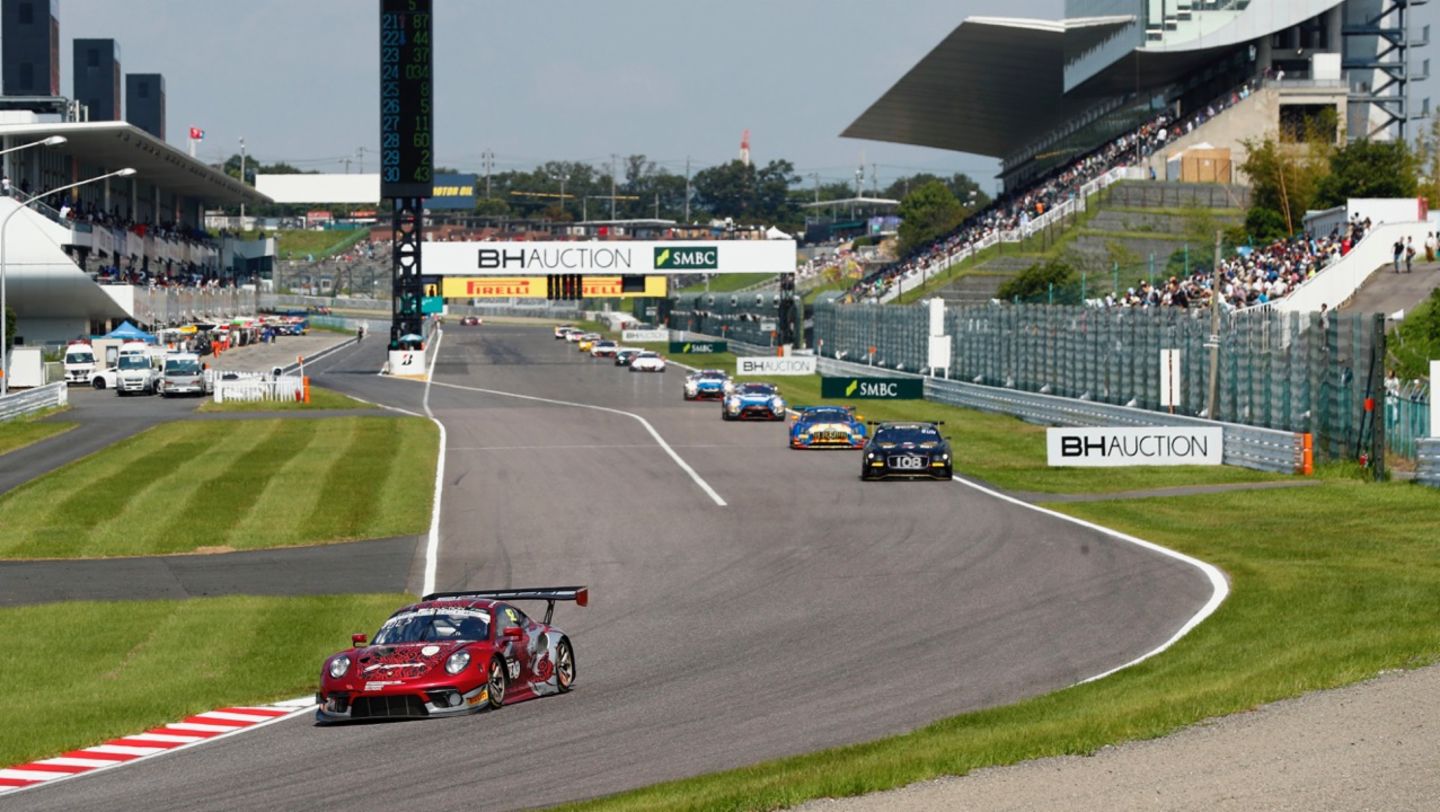 911 GT3 R, Porsche 911 GT3 R, Absolute Racing (912), Dennis Olsen, Matt Campbell, Dirk Werner, Intercontinental GT Challenge, Race, Suzuka, 2019, Porsche AG
