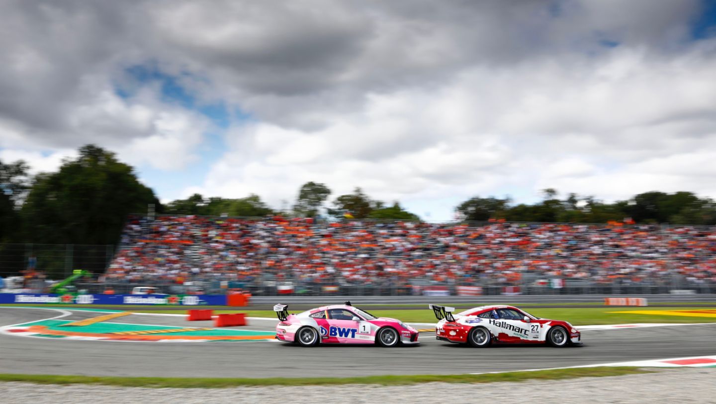 911 GT3 Cup, Michael Ammermüller, Joey Mawson, Porsche Mobil 1 Supercup, race 8, Monza, 2019, Porsche AG