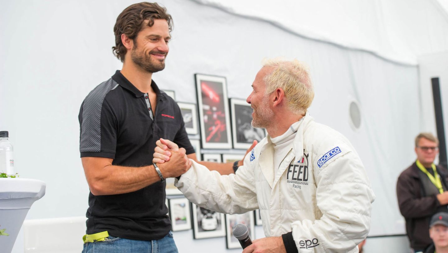 Prince Carl Philip of Sweden, Jacques Villeneuve, Porsche Carrera Cup Scandinavia, Kanonloppet, 2019, Porsche AG