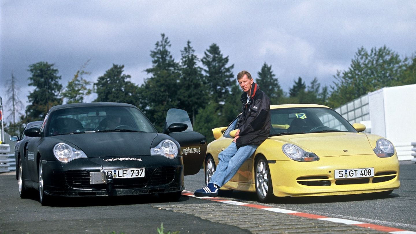 Walter Roehrl, 911 Turbo 3,6 Coupé, 911 GT3, l-r, 1999, Porsche AG