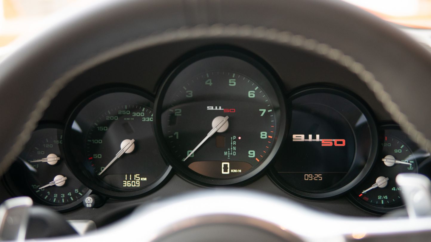 911 Carrera S (991) "50 Jahre 911", Drehzahlmesser, Porsche AG