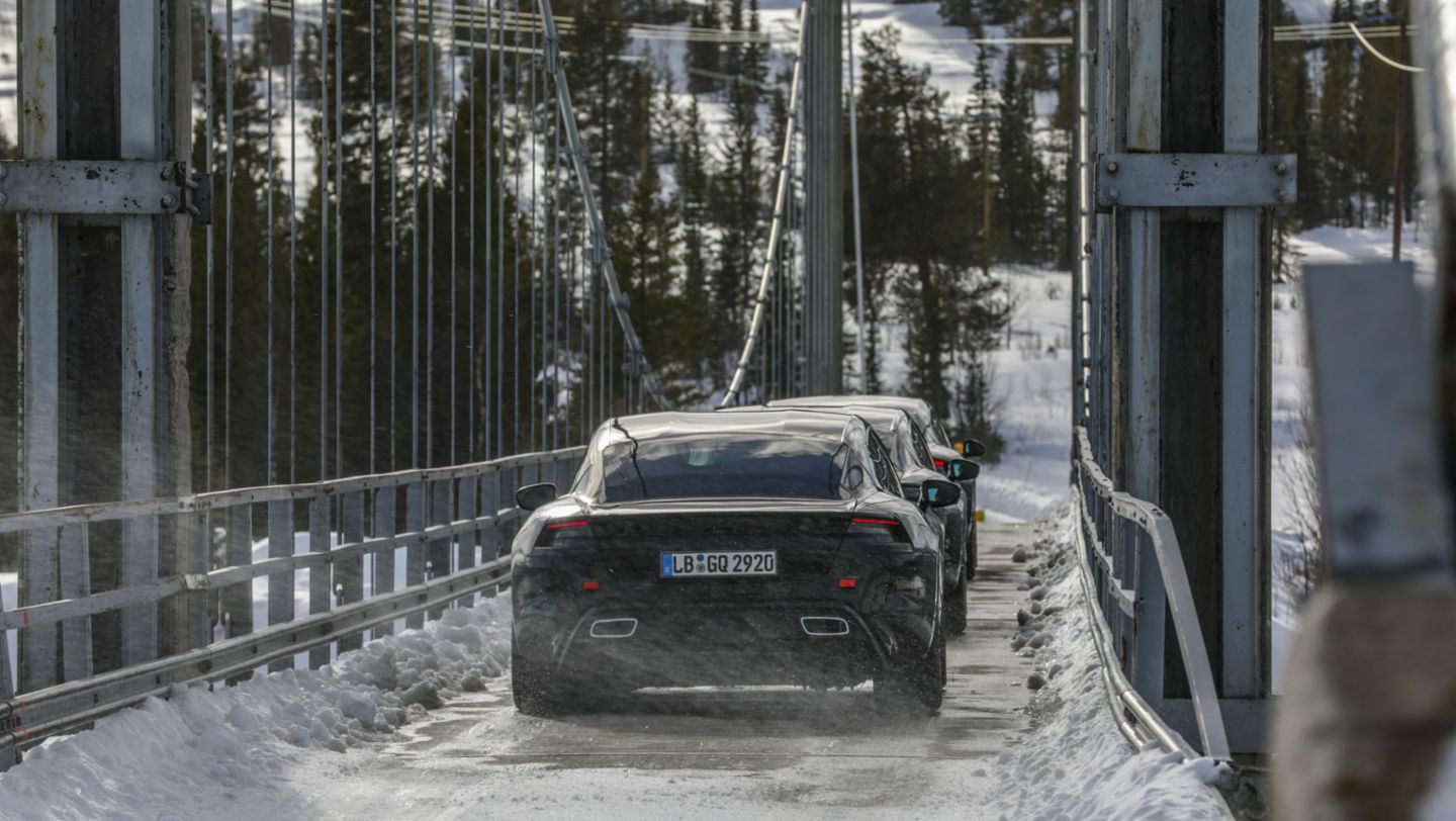 Taycan, pruebas, Suecia, 2019, Porsche AG