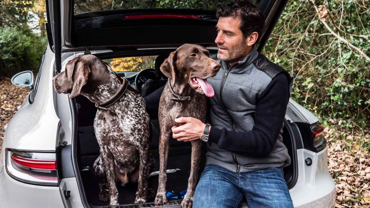 Mark Webber, Porsche-Markenbotschafter, Macan Turbo, 2020, Porsche AG 