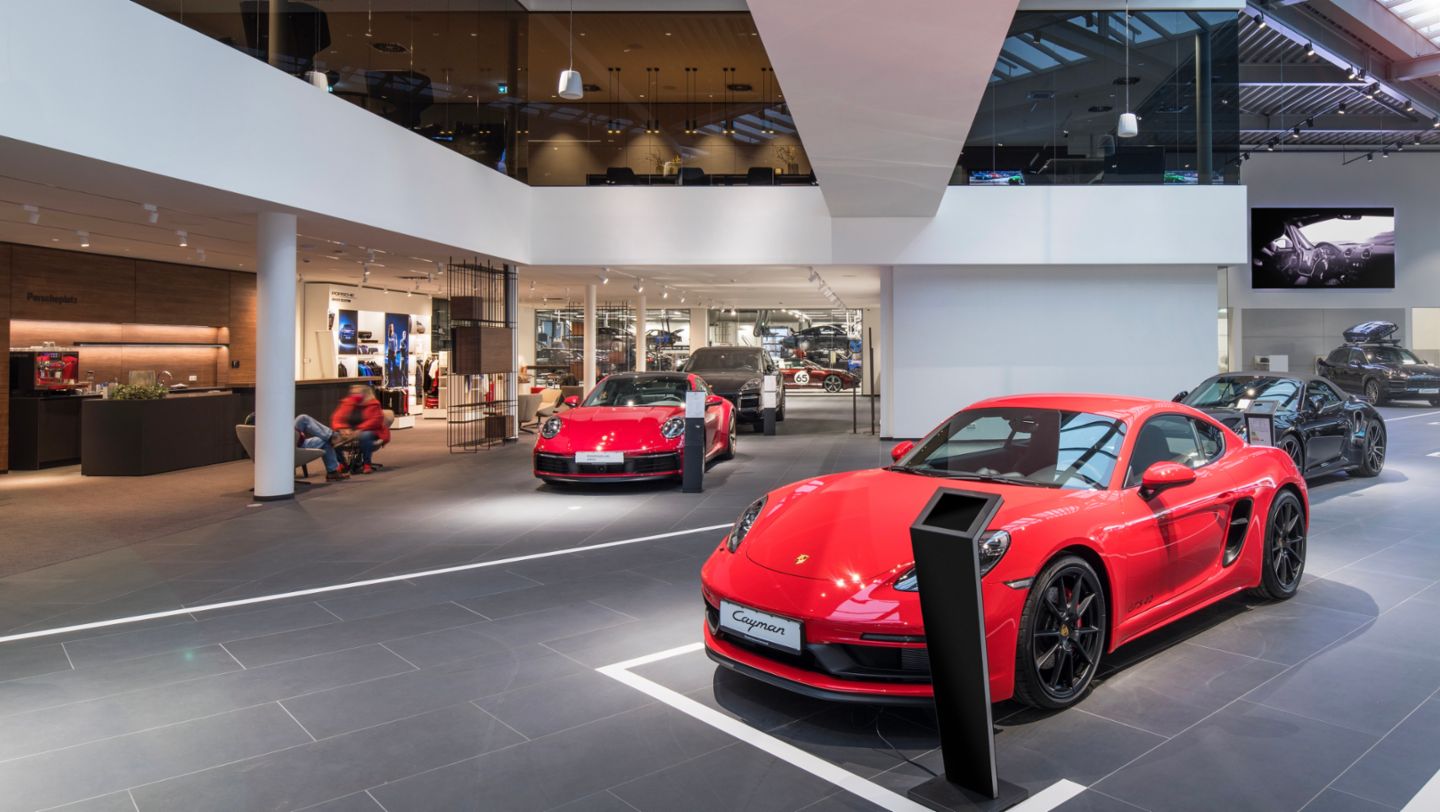 718 Cayman, 718 Boxster, 911 Targa 4S Heritage Design Edition, Porsche Zentrum am Dortmunder Flughafen, 2020, Porsche AG