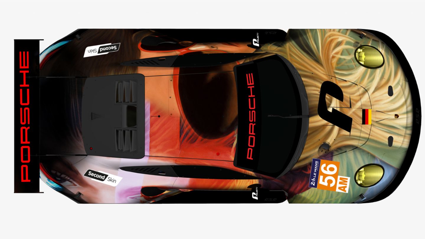911 RSR, Art Car, Design sketch, 2019, Porsche AG