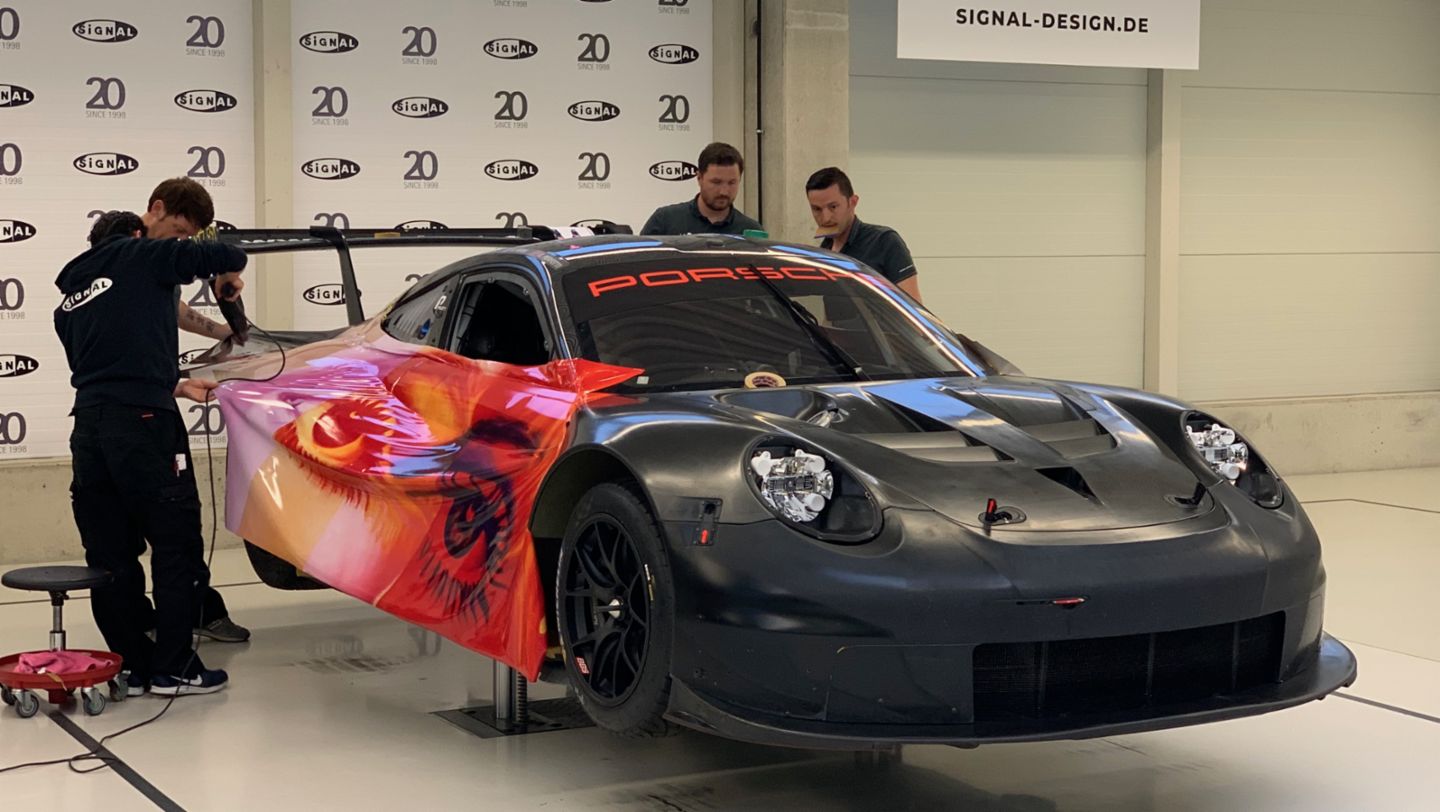 911 RSR, Art Car, Work process, 2019, Porsche AG