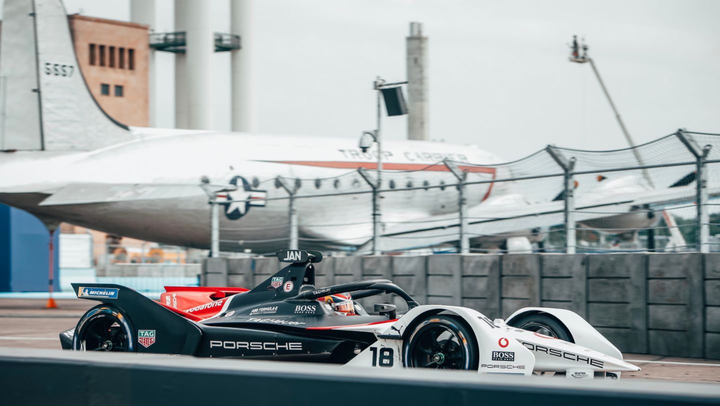 Neel Jani, 99X Electric (18), E-Prix de Berlín, carrera 11, Campeonato de Fórmula E ABB FIA 2019/2020, 2020, Porsche AG