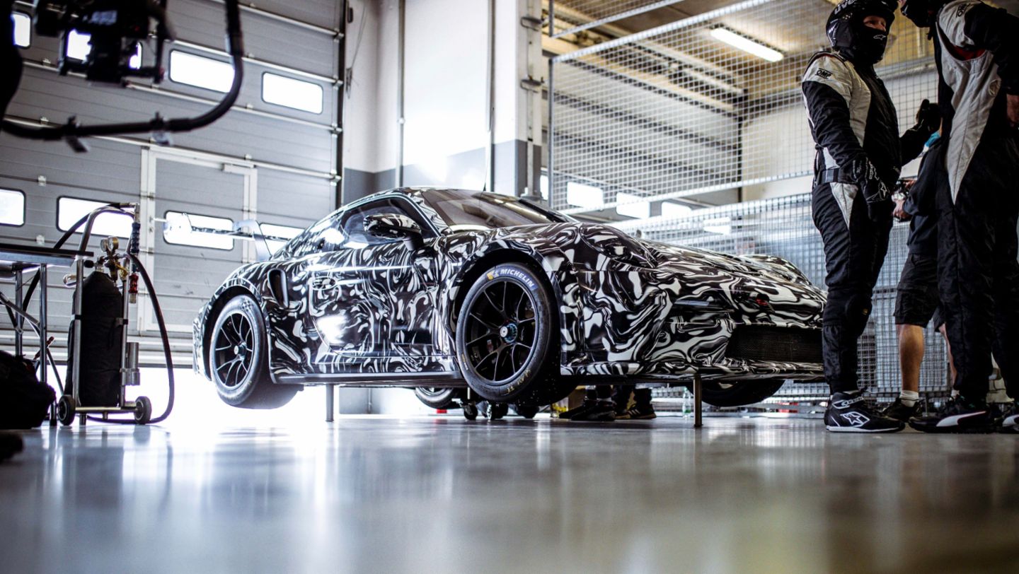 Camouflaged Porsche 911 GT3 Cup (Generation 992), Prototype, Nürburgring, Germany, 2020, Porsche AG