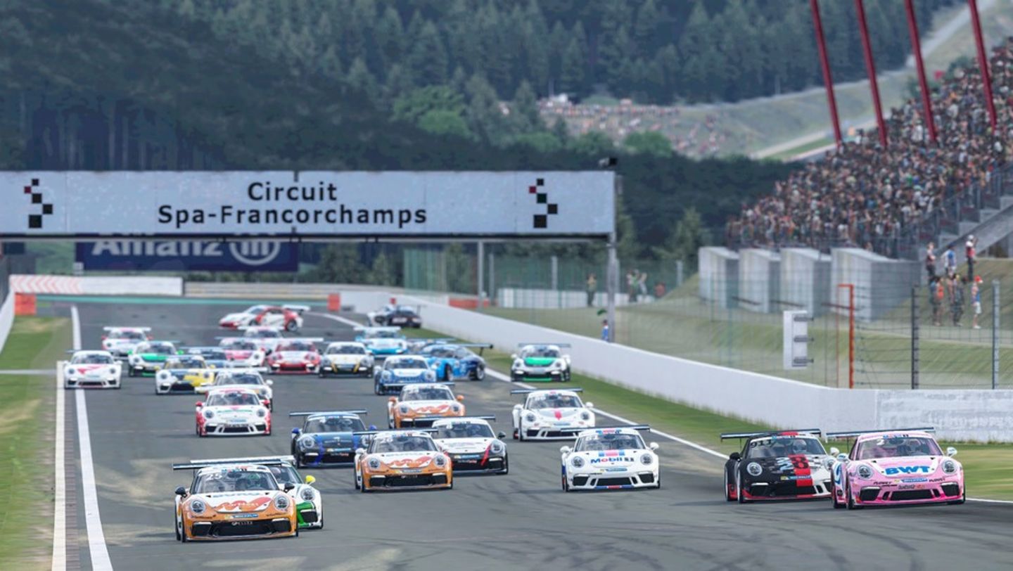 Porsche 911 GT3 Cup, Porsche Mobil 1 Supercup Virtual Edition, race 5, Spa-Francorchamps, 2020, Porsche AG