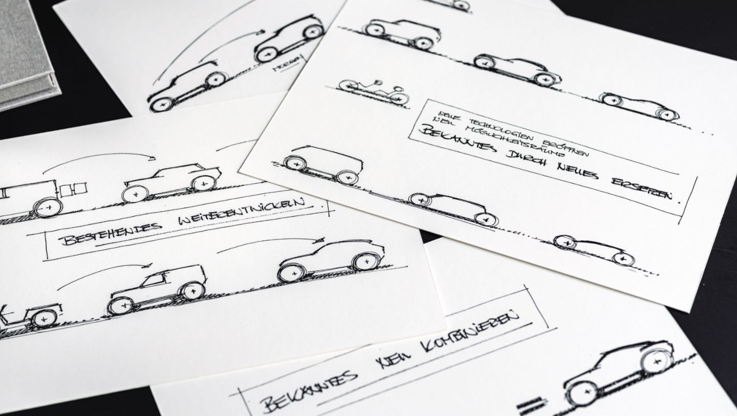 Bocetos de Michael Mauer, 2020, Porsche AG