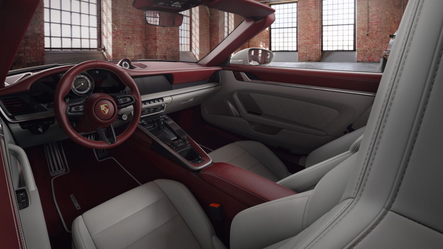 Exclusivo Manufaktur 911 Turbo S Cabriolet, Cuero interior Exclusivo Manufaktur, 2020, Porsche AG