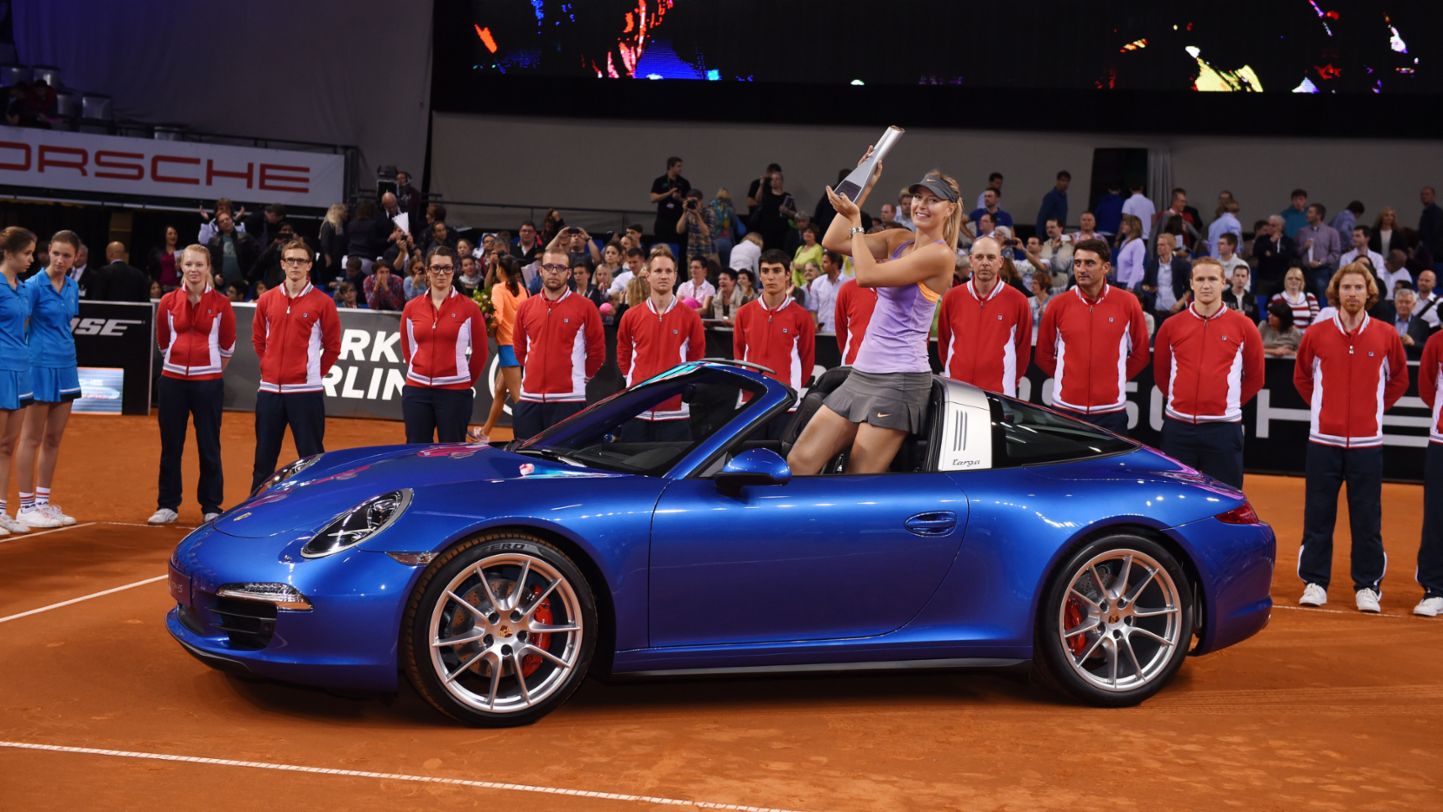 Maria Sharapova, 911 Targa 4S, Porsche Tennis Grand Prix, 2014, Porsche AG