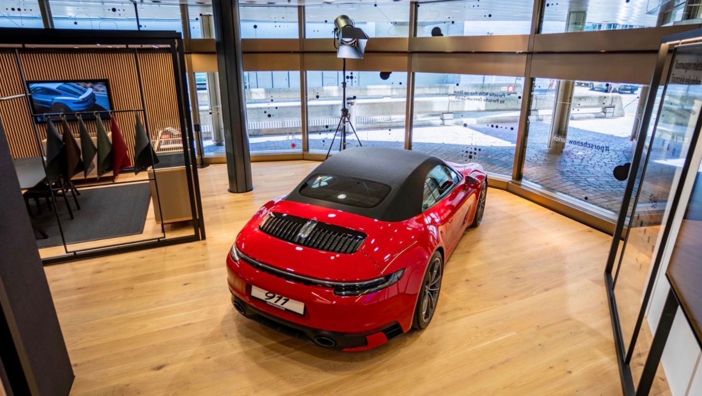 911 Carrera GTS Cabriolet, Porsche NOW sales pop-up, Zurich, Switzerland, 2021, Porsche AG