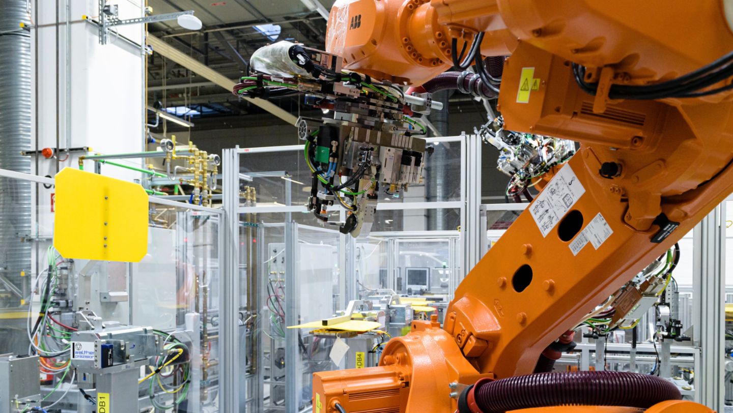 Tecnología 5G en la fábrica de Porsche en Leipzig, 2021, Porsche AG