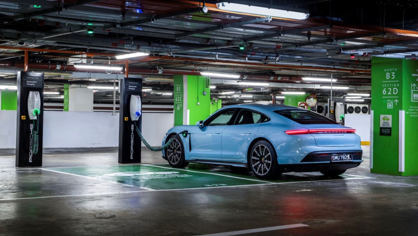 Taycan 4S, Porsche Destination Charging, 2021, Porsche AG