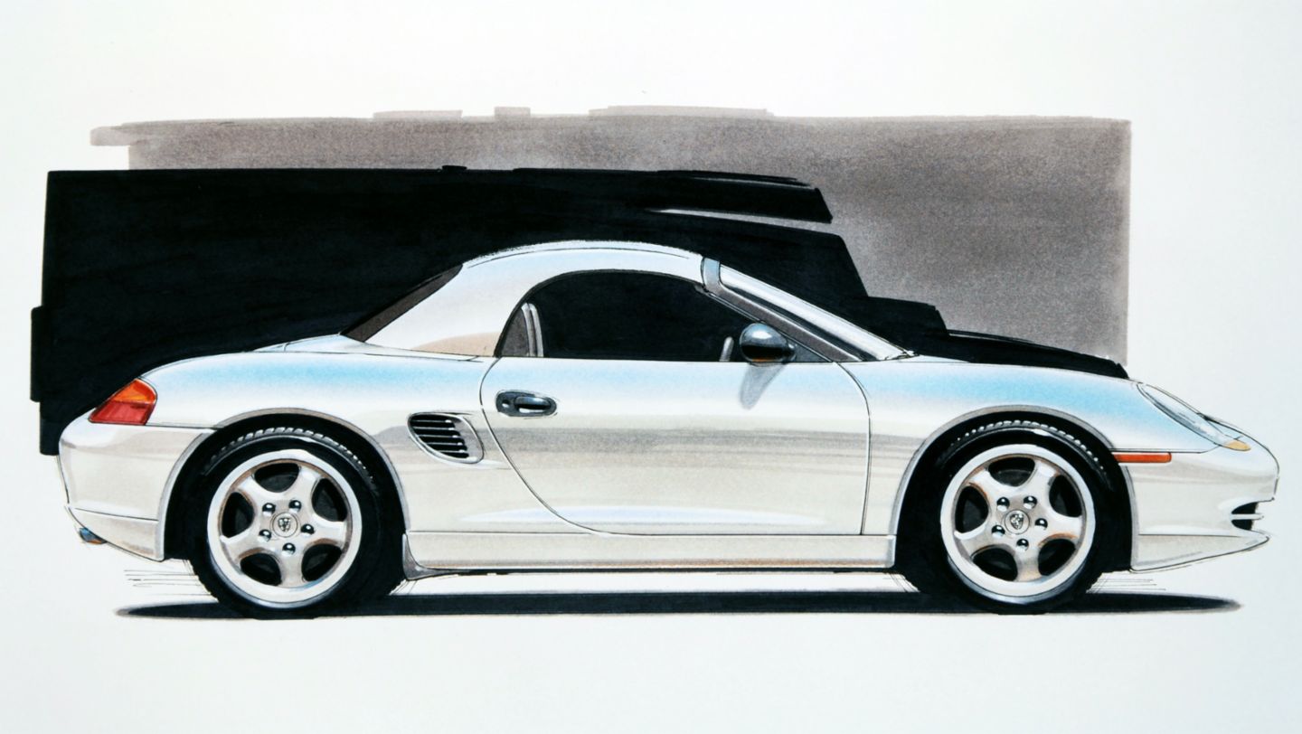 986 Boxster, design sketch, 1992, Porsche AG