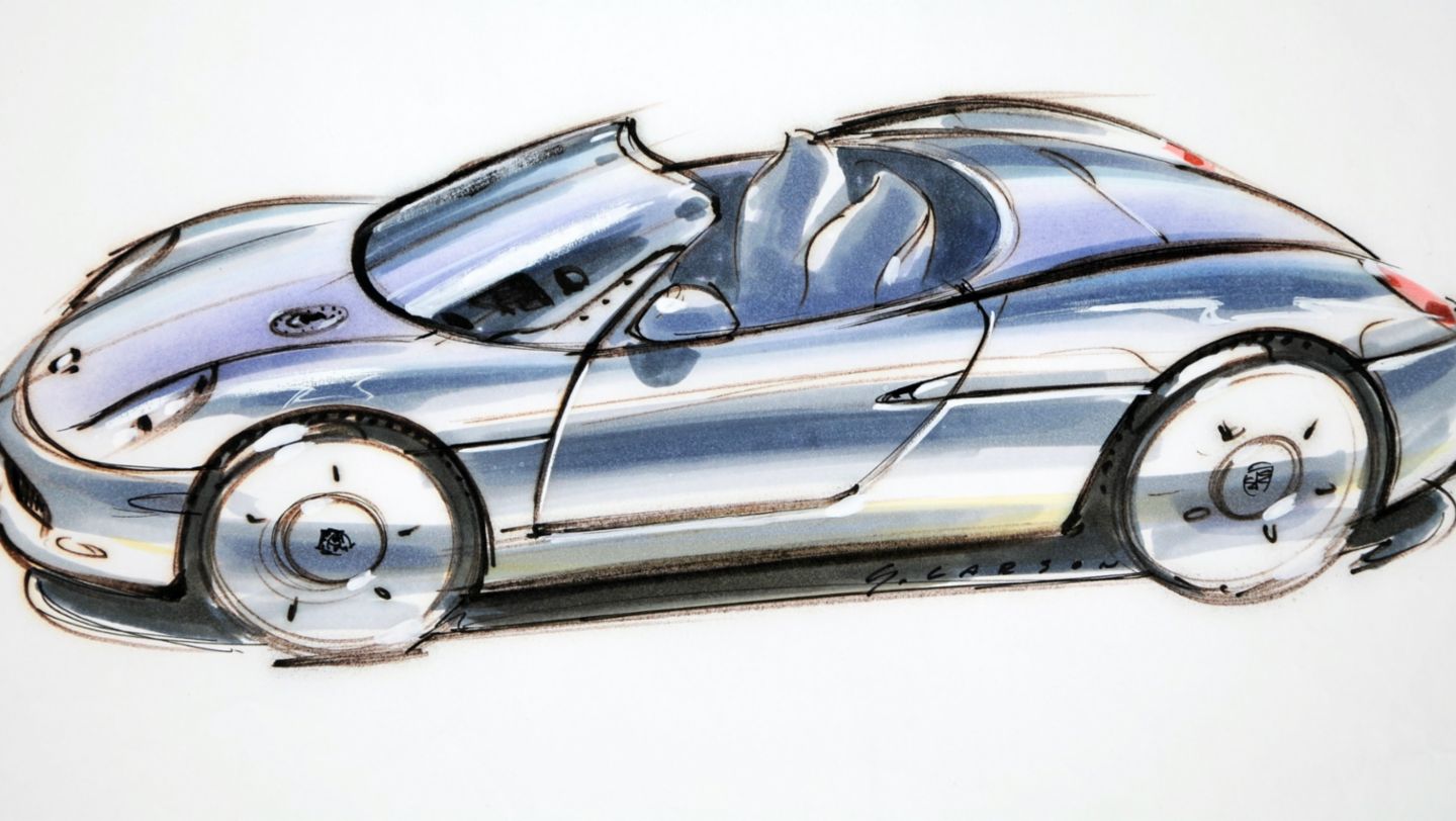 Boxster 986, boceto del diseño, 1992, Porsche AG