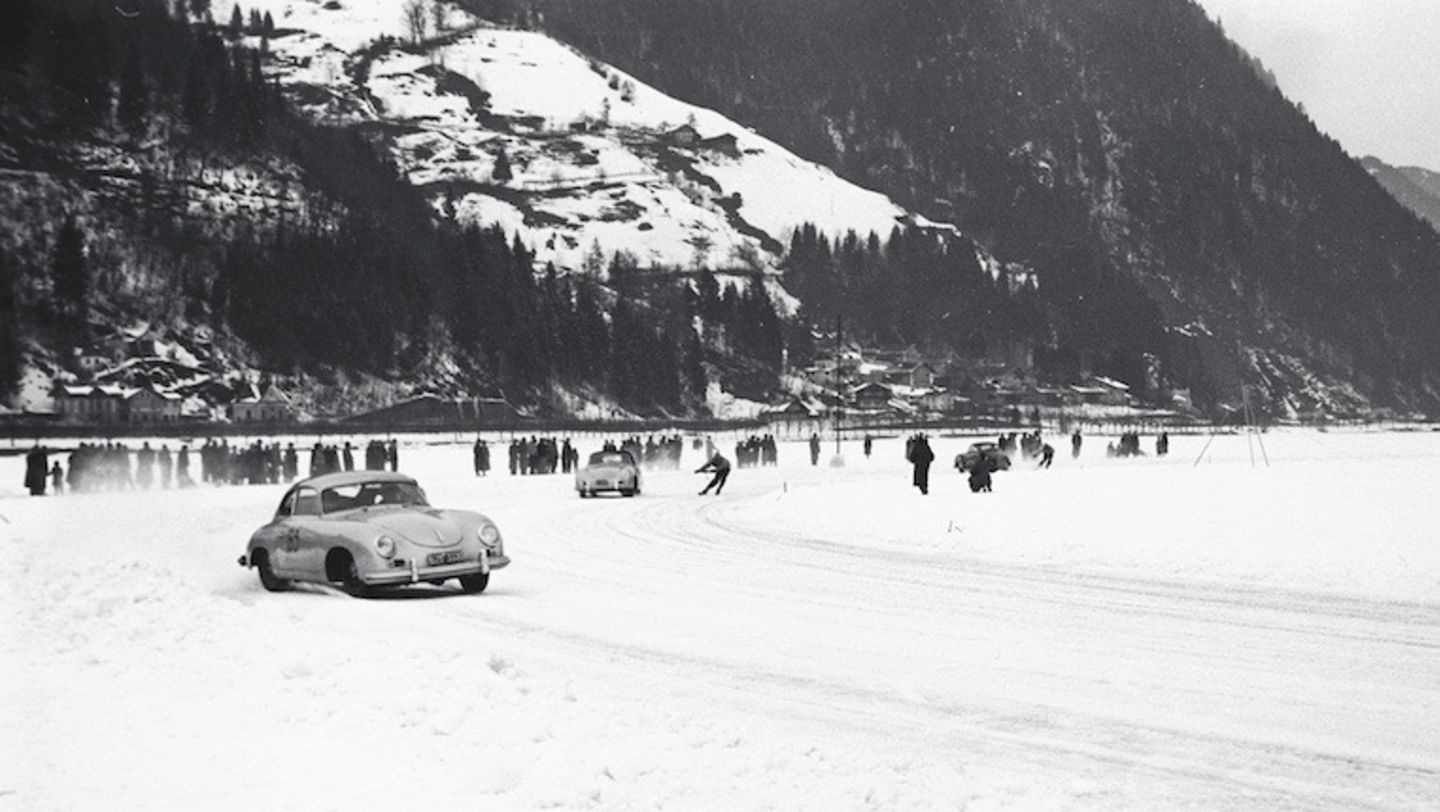 Ice Race, lago Zell, Austria, 1952, Porsche AG