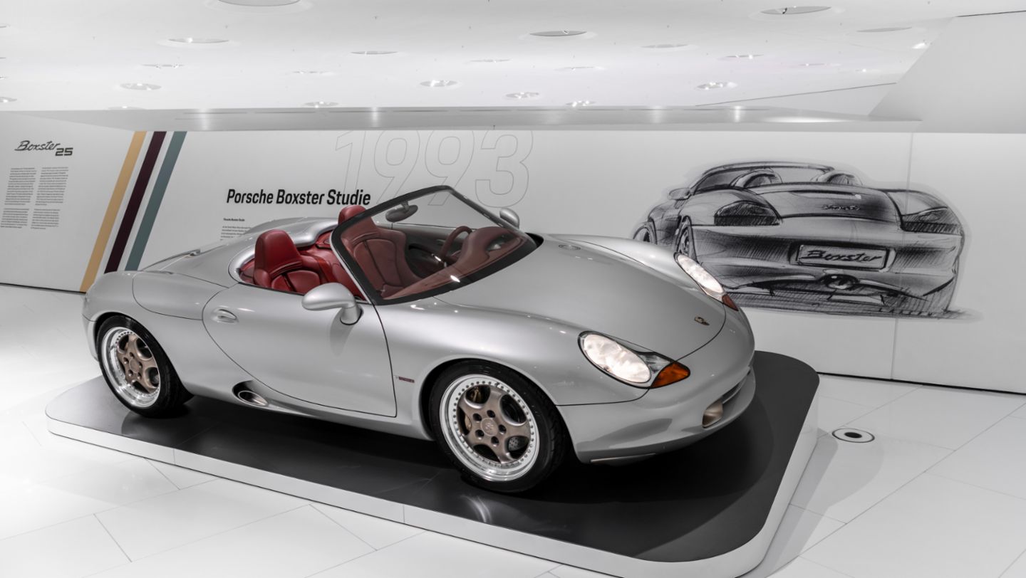 Boxster 986, exposición especial '25 años del Boxster', Museo Porsche, 2021, Porsche AG