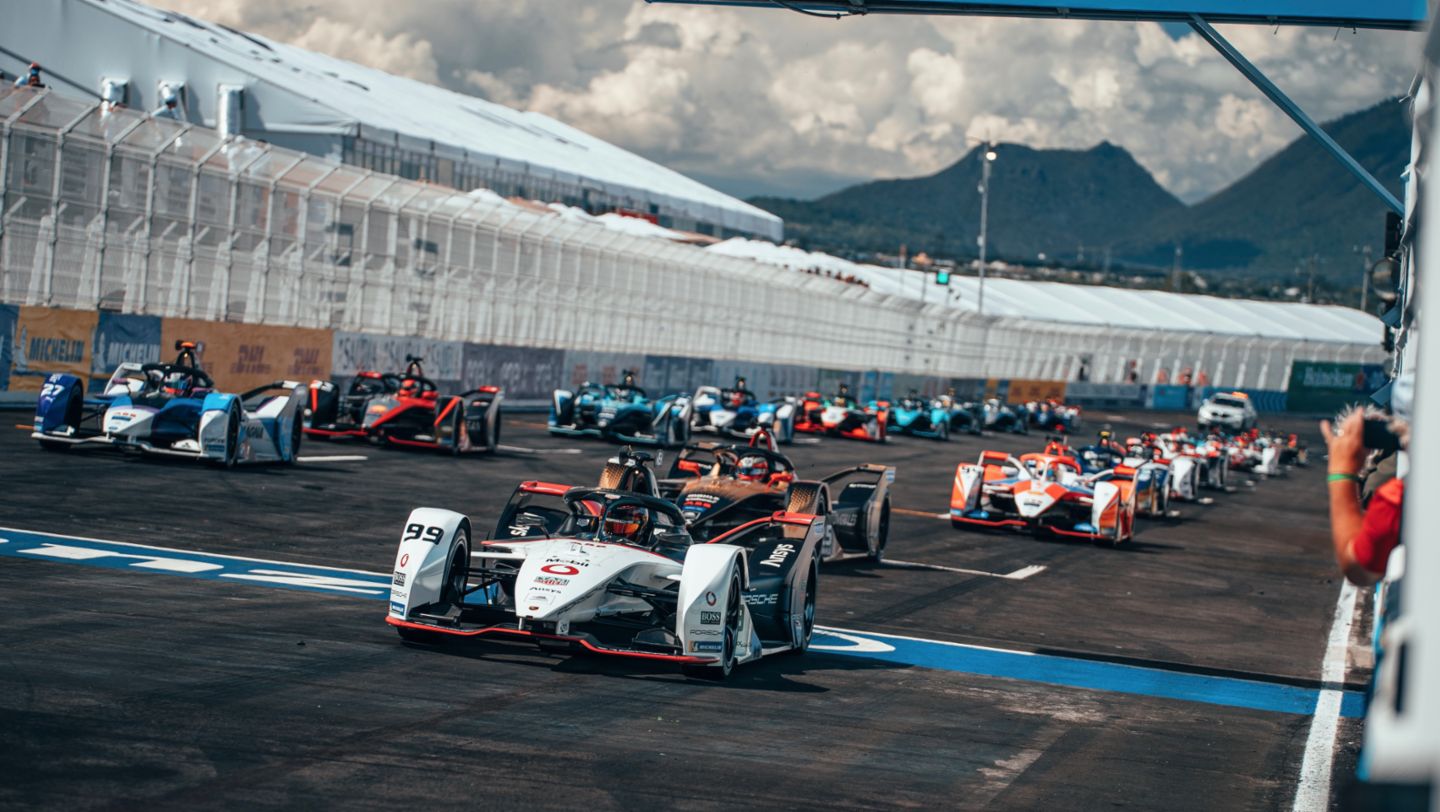 Pascal Wehrlein, Porsche 99X Electric, carrera 9, E-Prix de Puebla, México, 2021, Porsche AG