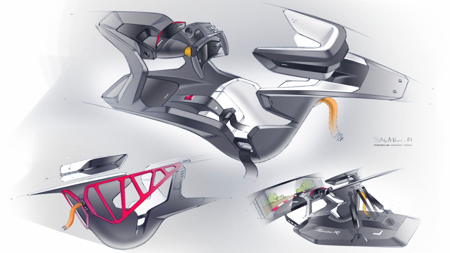 Mission R, Sketch of the concept study, 2021, Porsche AG