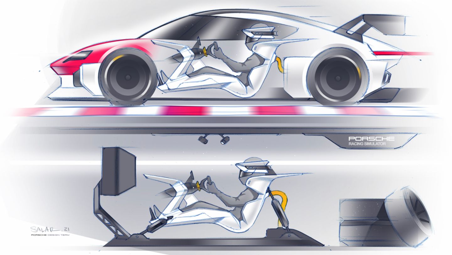 Mission R, Skizze der Konzeptstudie, 2021, Porsche AG