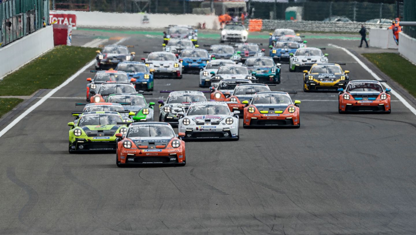 911 GT3 Cup, Porsche Carrera Cup Deutschland, Lauf 1, Spa, Belgien, 2021, Porsche AG