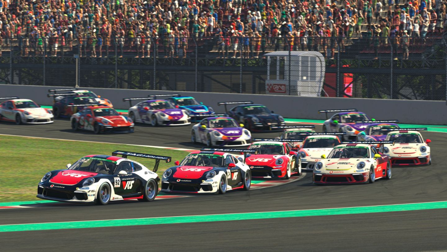 911 GT3 Cup, Porsche TAG Heuer Esports Supercup, Race 2, Barcelona, Spain, 2021, Porsche AG