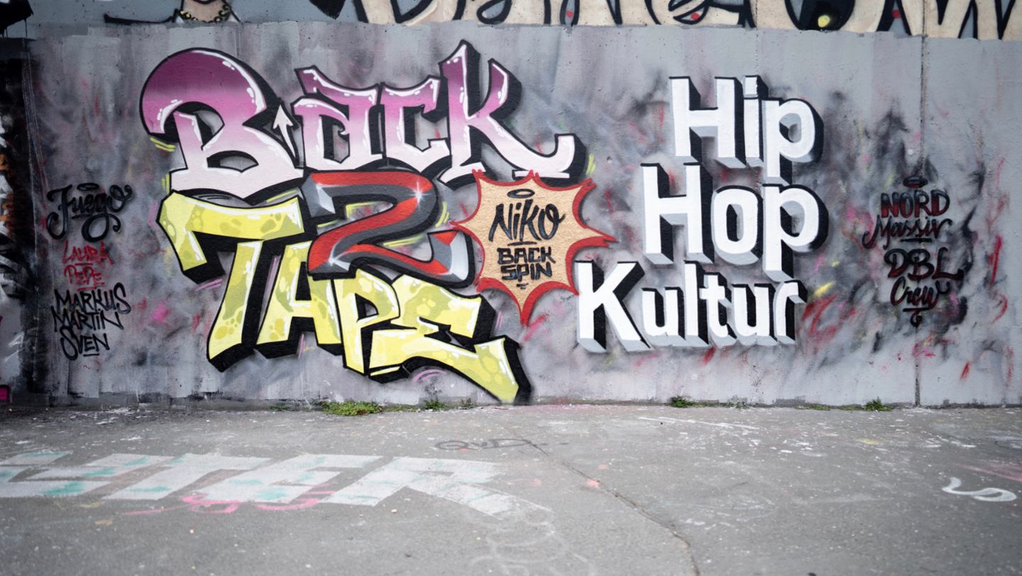 Graffiti Back 2 Tape, Frankfurt, 2021, Porsche AG