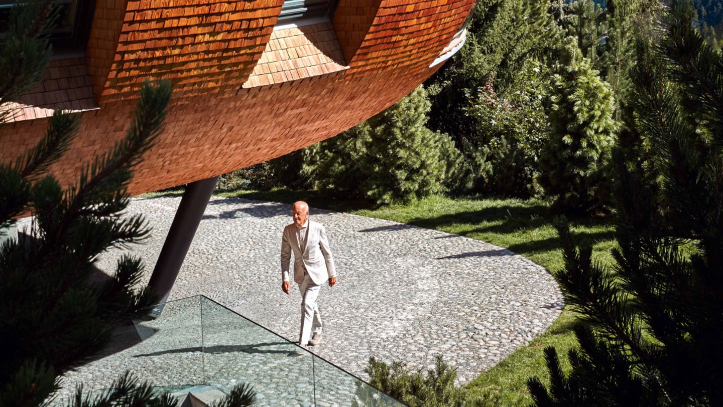 Lord Norman Foster, St. Moritz, Schweiz, 2021, Porsche AG