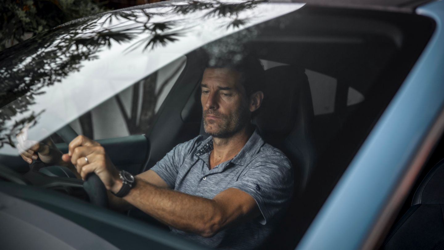 Mark Webber, Porsche Brand Ambassador, Taycan 4S, Queensland, Australia, 2021, Porsche AG