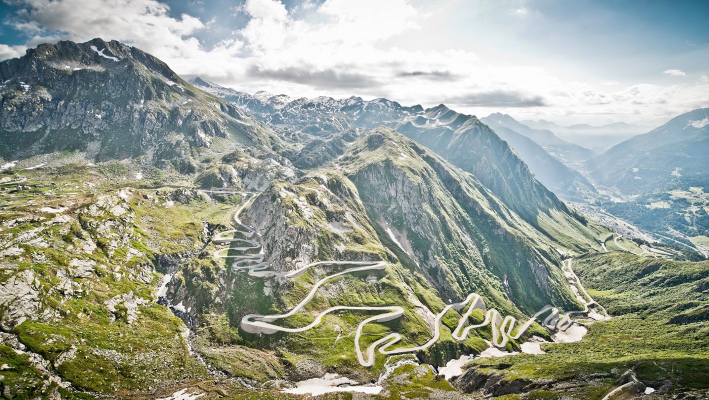 Gotthard Pass, Switzerland, 2021, Porsche AG