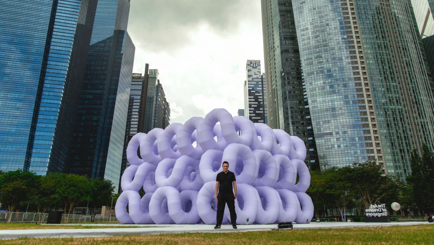Cyril Lancelin, Remember your dreams by Cyril Lancelin, The Art of Dreams, Singapore Art Week, The Promontory@Marina Bay, Singapore, 2022, Porsche AG