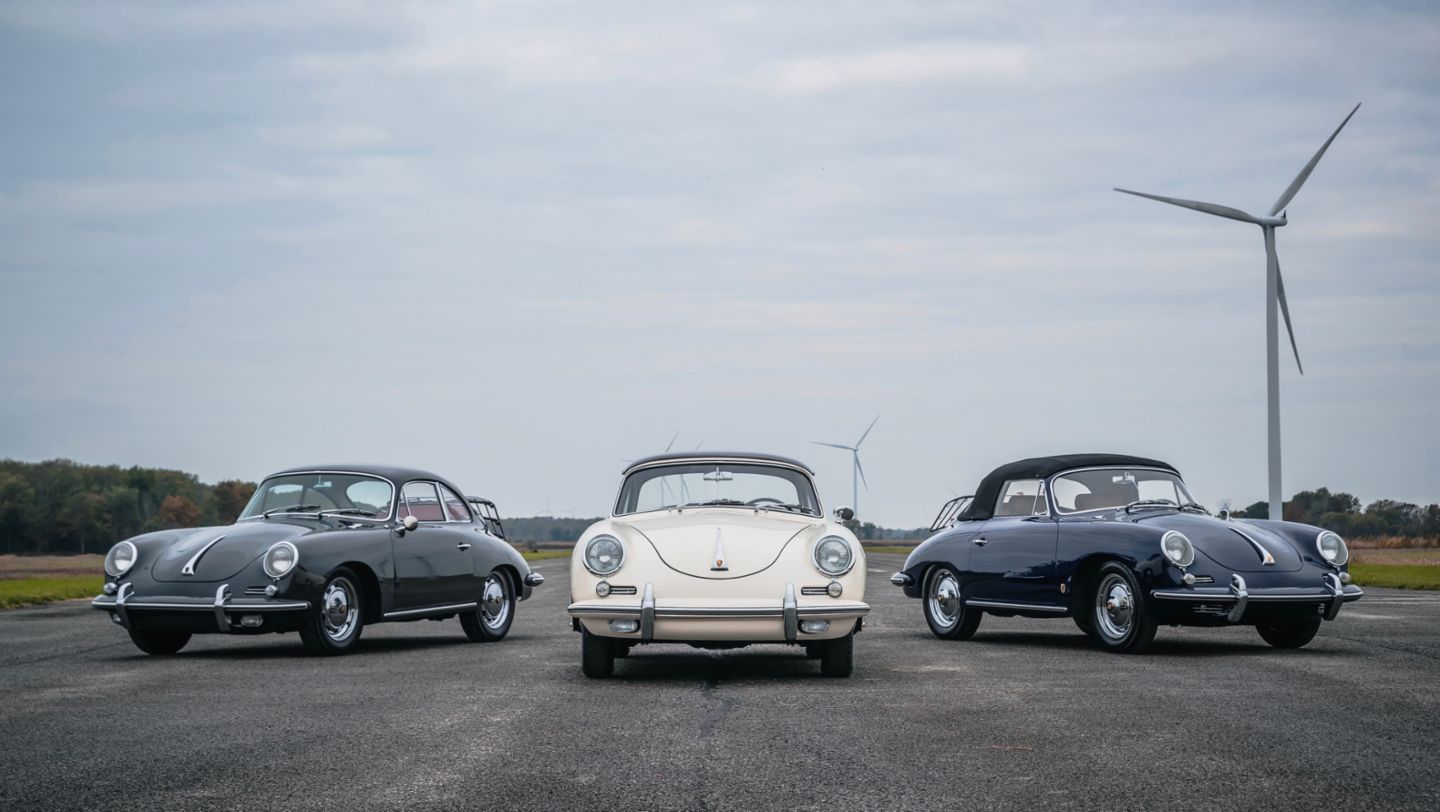 356 B Coupé, 356 B Cabriolet, Concurso de restauración de Porsche Classic, Mississauga, Ontario, 2022, Porsche AG