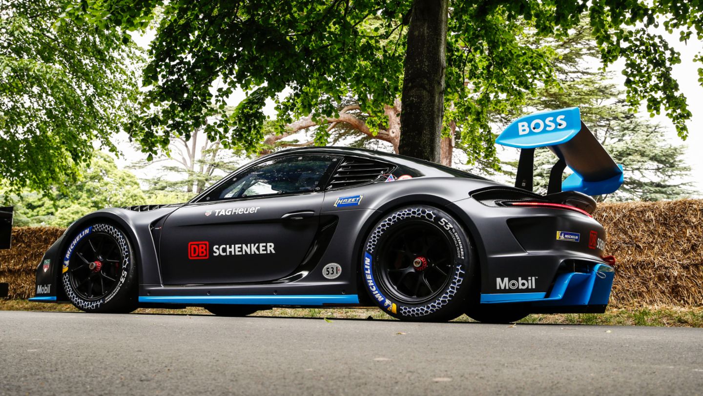 Porsche GT4 e-Performance, Goodwood, Inglaterra, 2022, Porsche AG