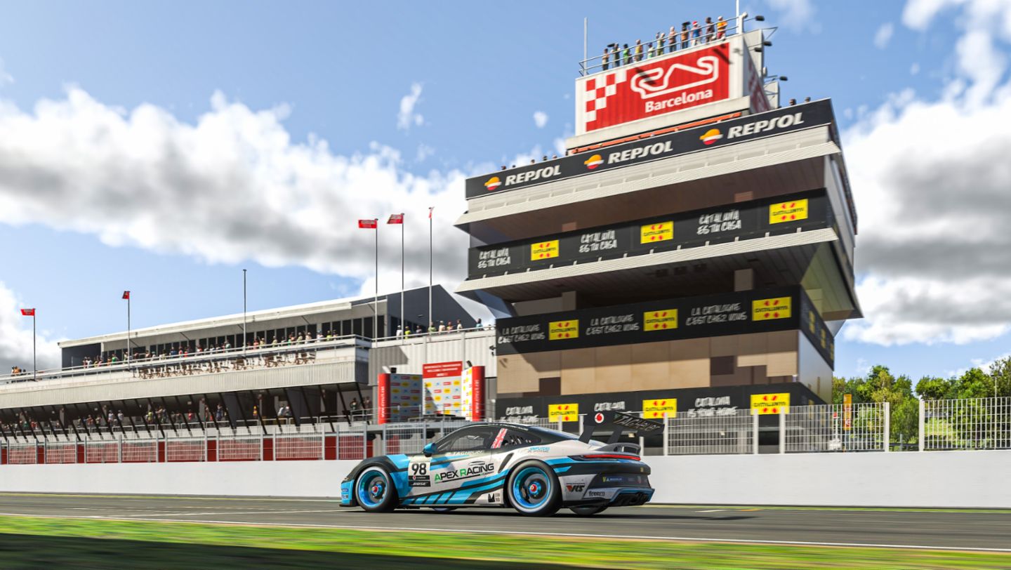 911 GT3 Cup, Porsche TAG Heuer Esports Supercup, Race 2, Barcelona, Spain, 2022, Porsche AG