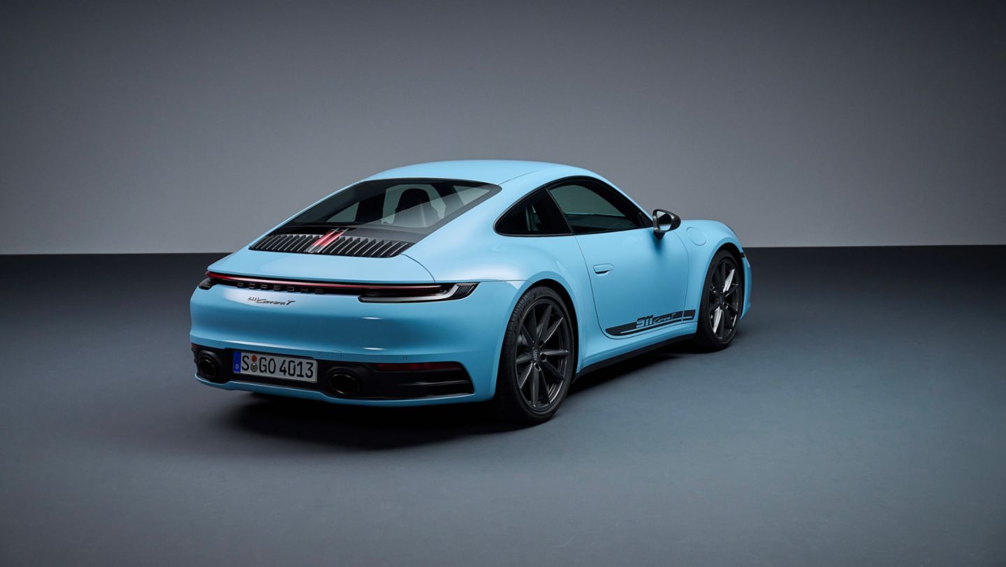 911 Carrera T, Gulf Blue, 2022, Porsche AG