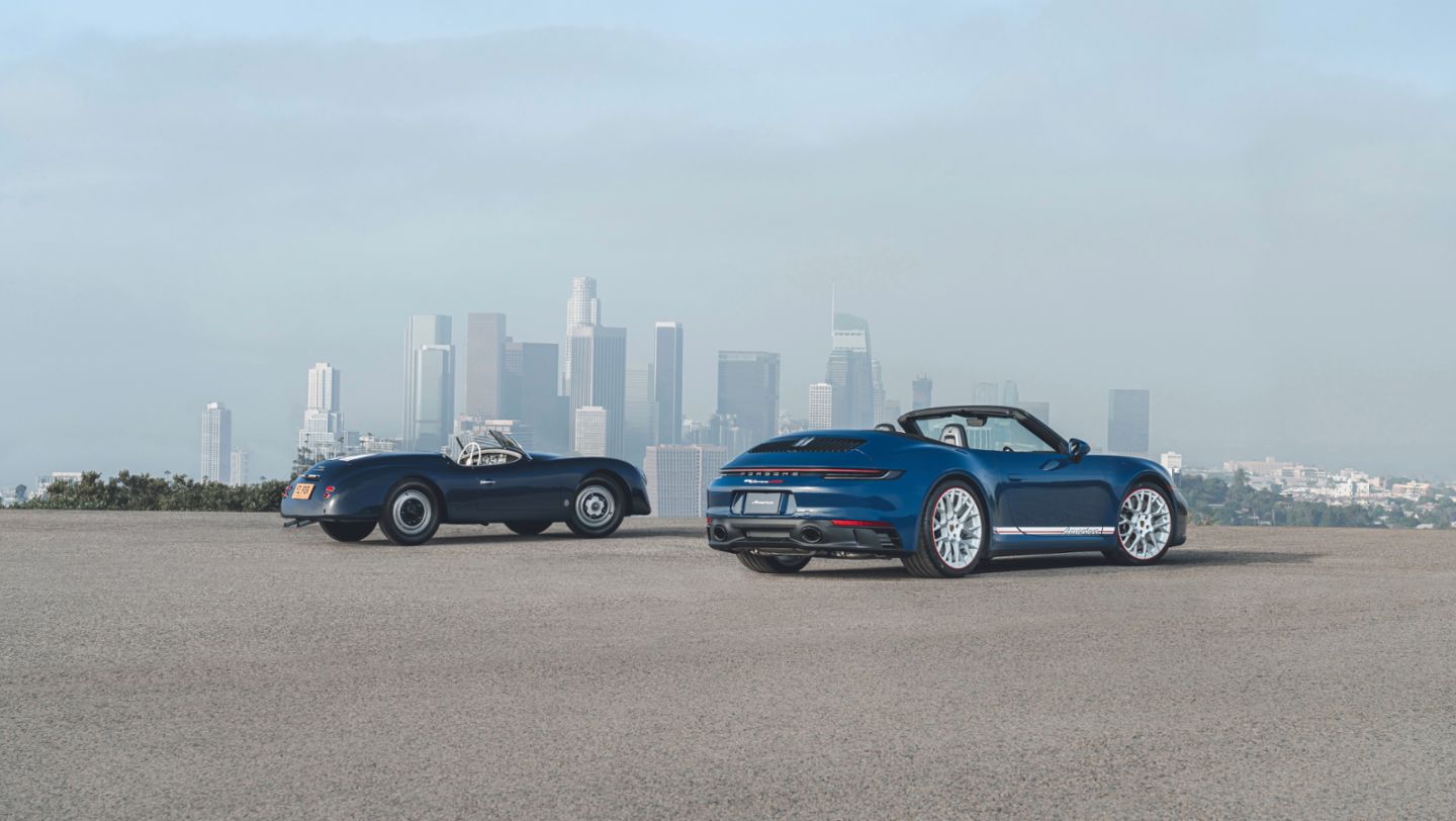 356 America Roadster y 911 Carrera GTS Cabriolet America, 2022, Porsche Cars North America