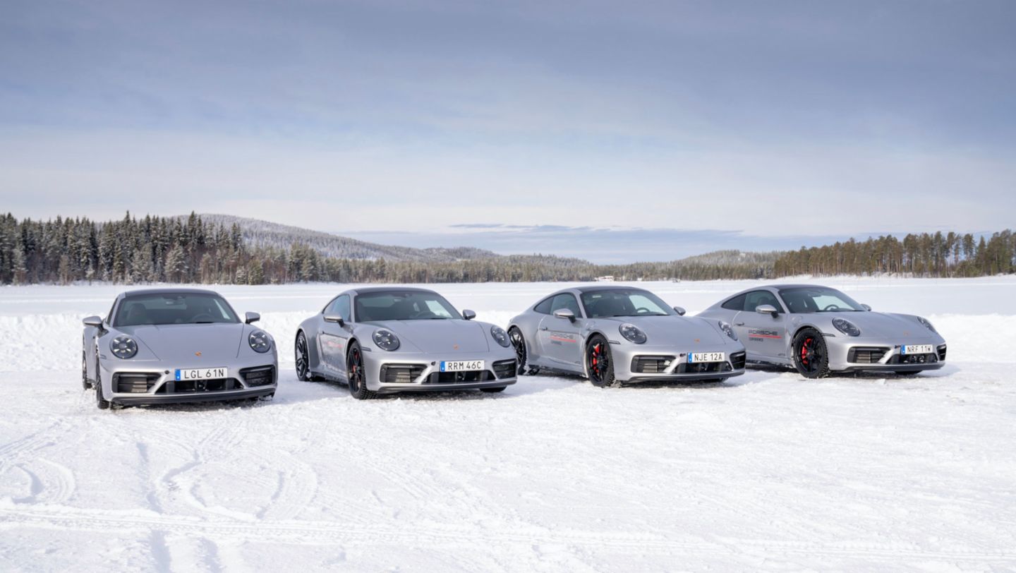 911 Carrera 4 GTS, Porsche Ice Experience, Suecia, 2022, Porsche AG