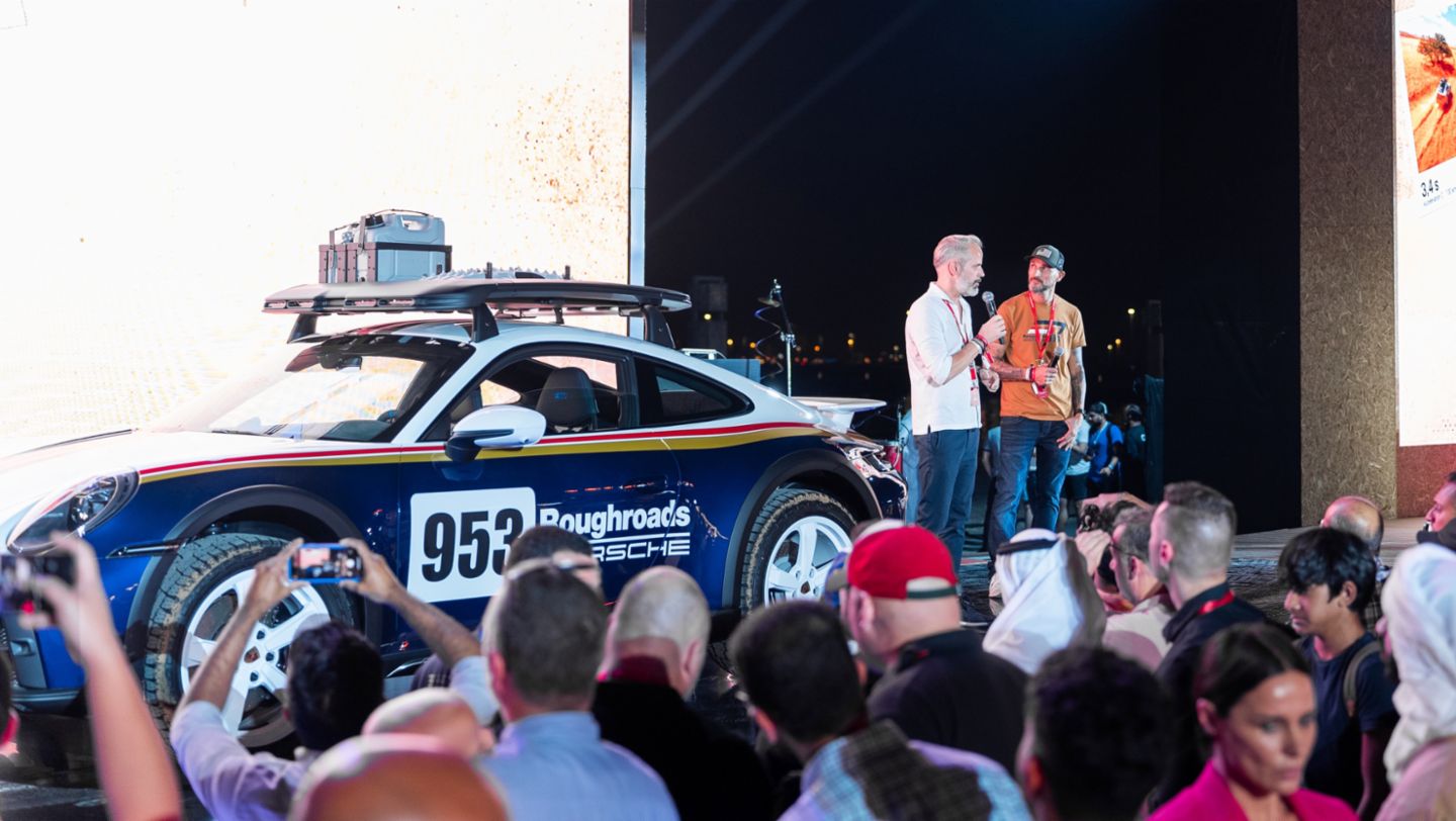 Frank Moser, 911 Dakar, Iconos de Porsche, Dubái, 2022, Porsche AG